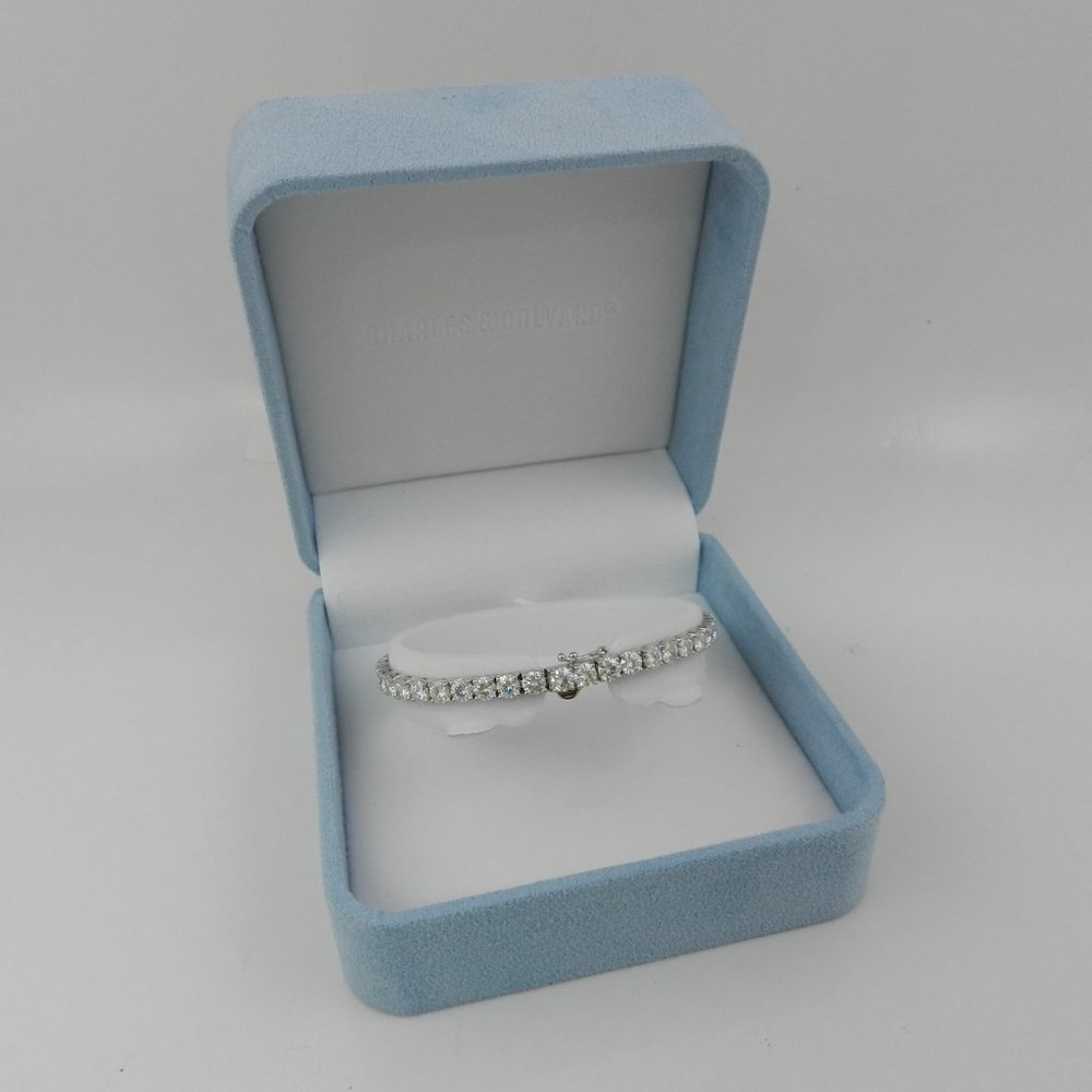 CHARLES & COLVARD Moissanite Tennis Bracelet (9-7/8 ct. t.w ) 14k white gold